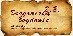 Dragomirka Bogdanić vizit kartica
